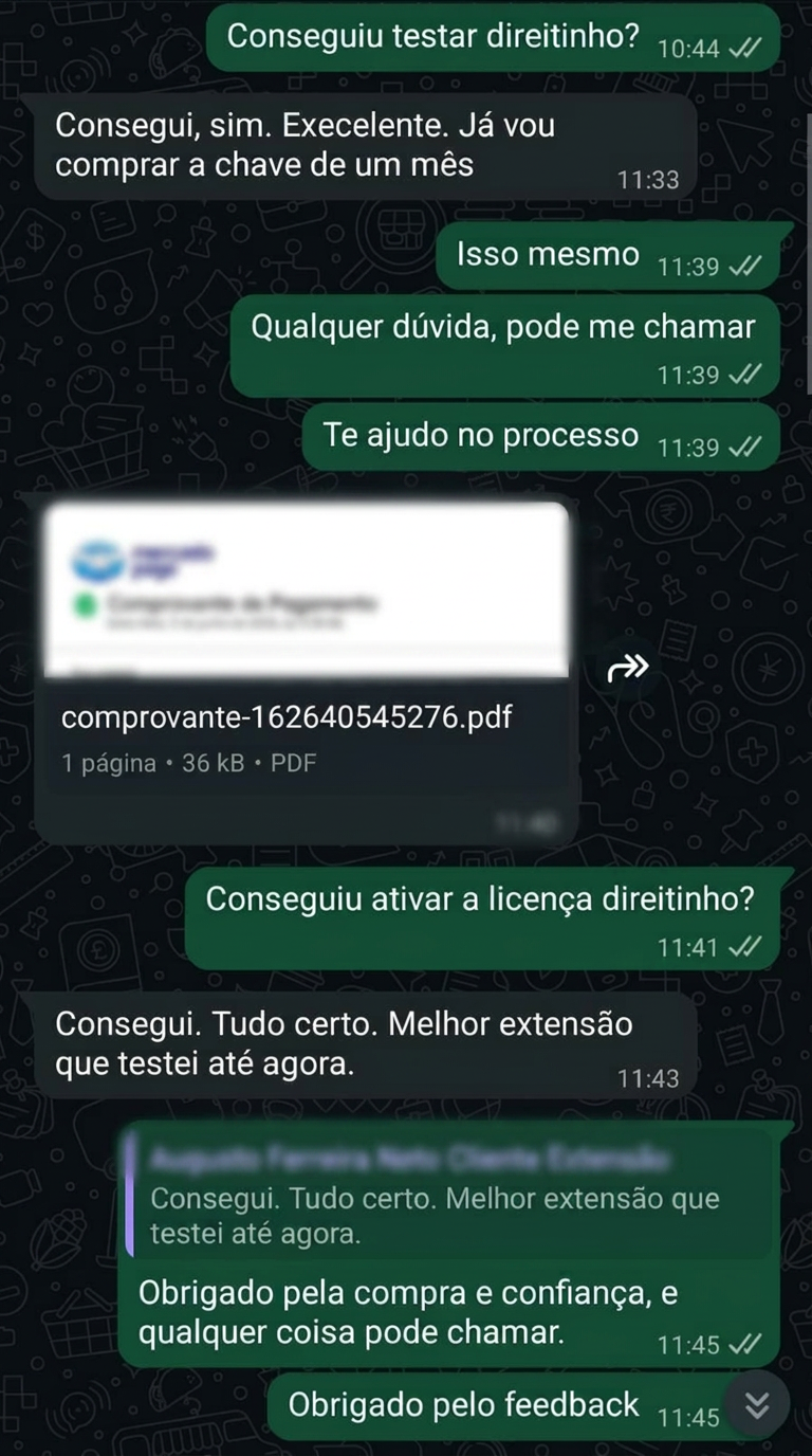 Feedback real de cliente